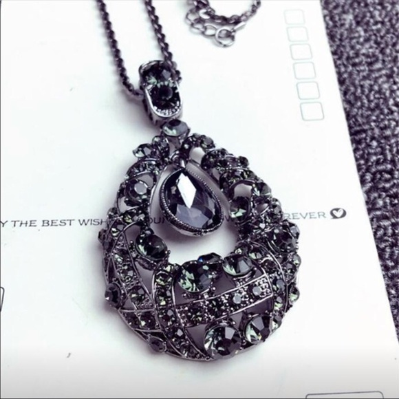 🔥Sale🔥Charm Drops Pendant Crystal Necklace Long - Picture 5 of 5